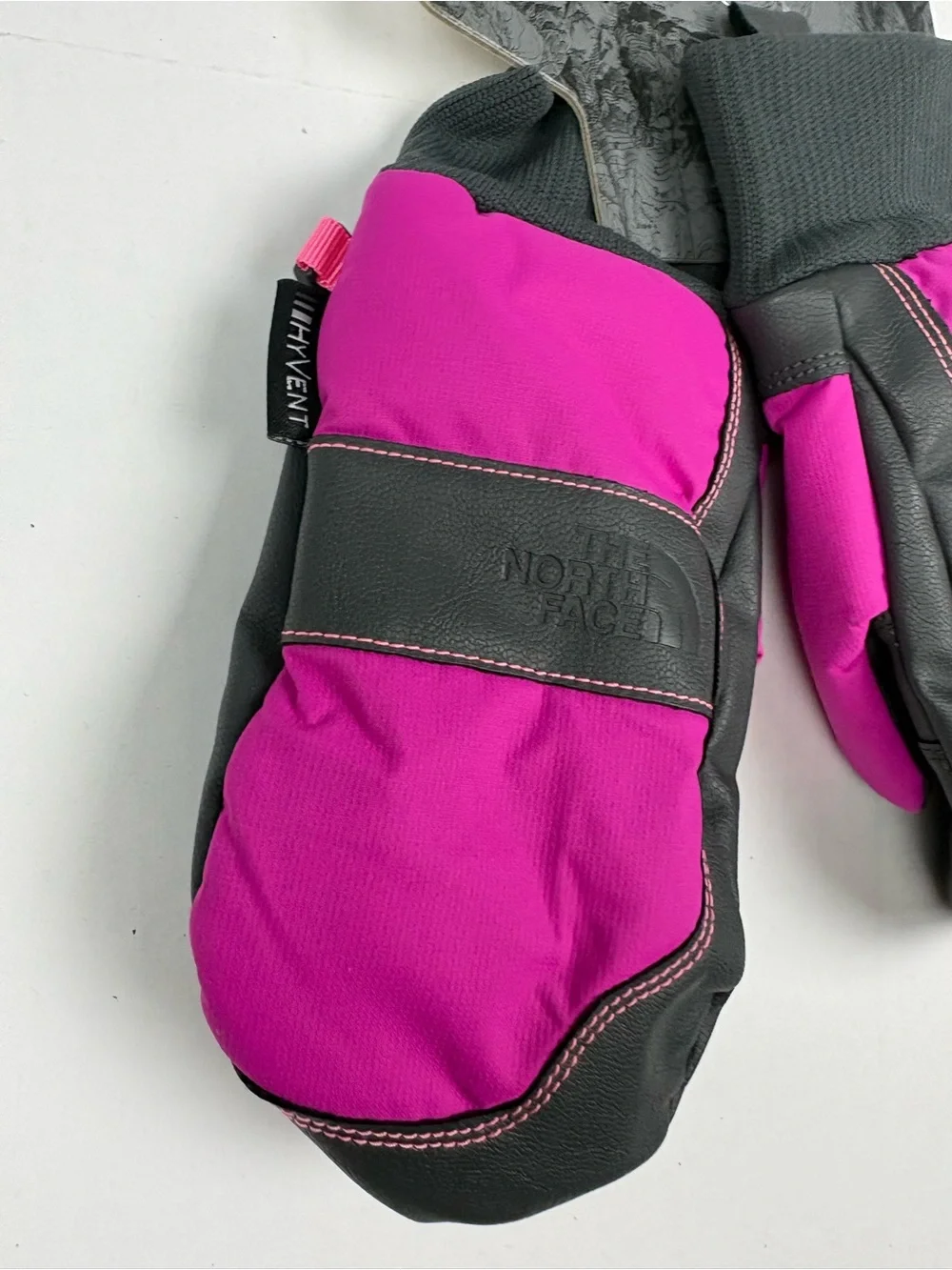 The North Face Medium Youth Work Mitt Kids Gloves New Pink Hyvent Heat Seeker